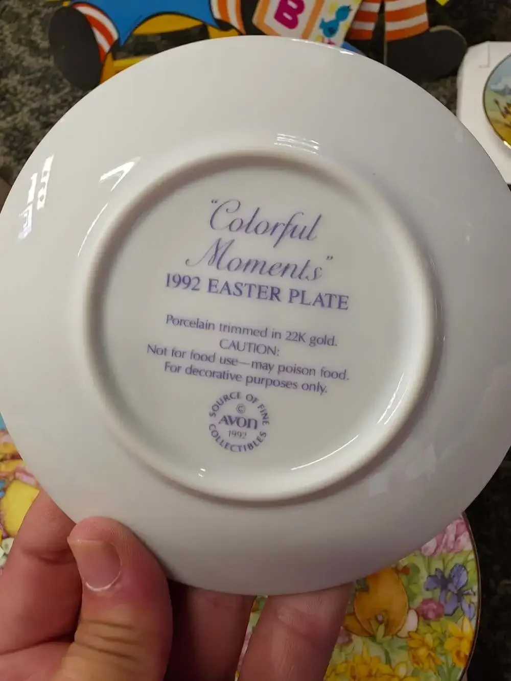 Avon Easter 1991 Collector Plate Decorative